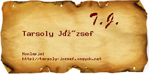 Tarsoly József névjegykártya