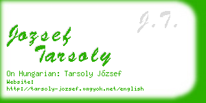 jozsef tarsoly business card