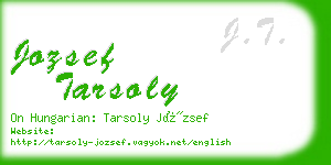 jozsef tarsoly business card